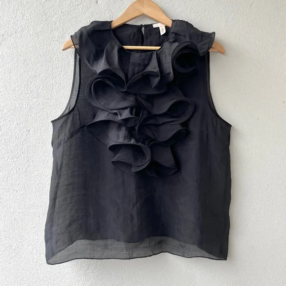 H&M | Sheer Ruffle Sleeveless Top - Picture 1 of 16